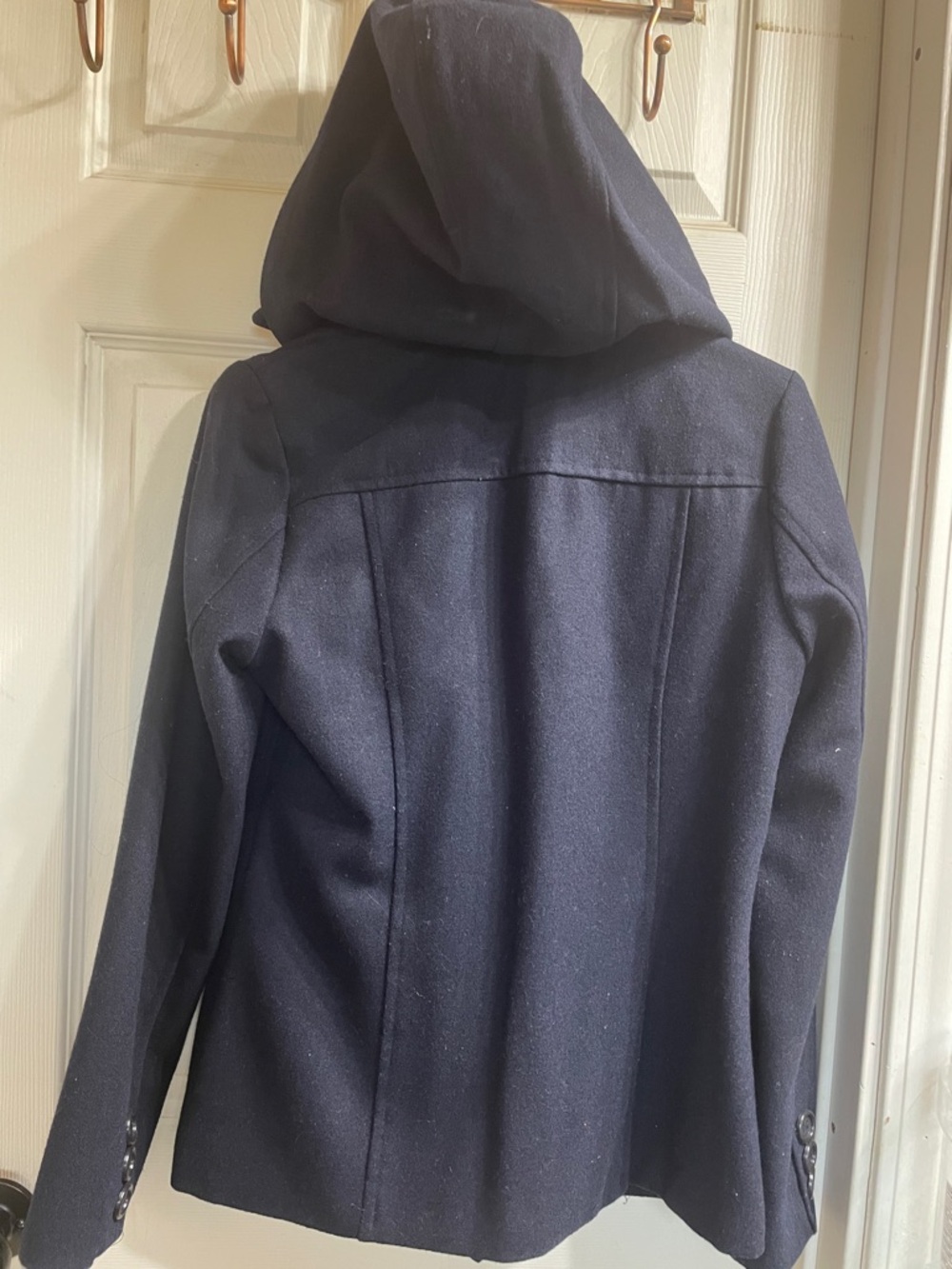 Forever 21 Black Double-Breasted Pea Coat View 6